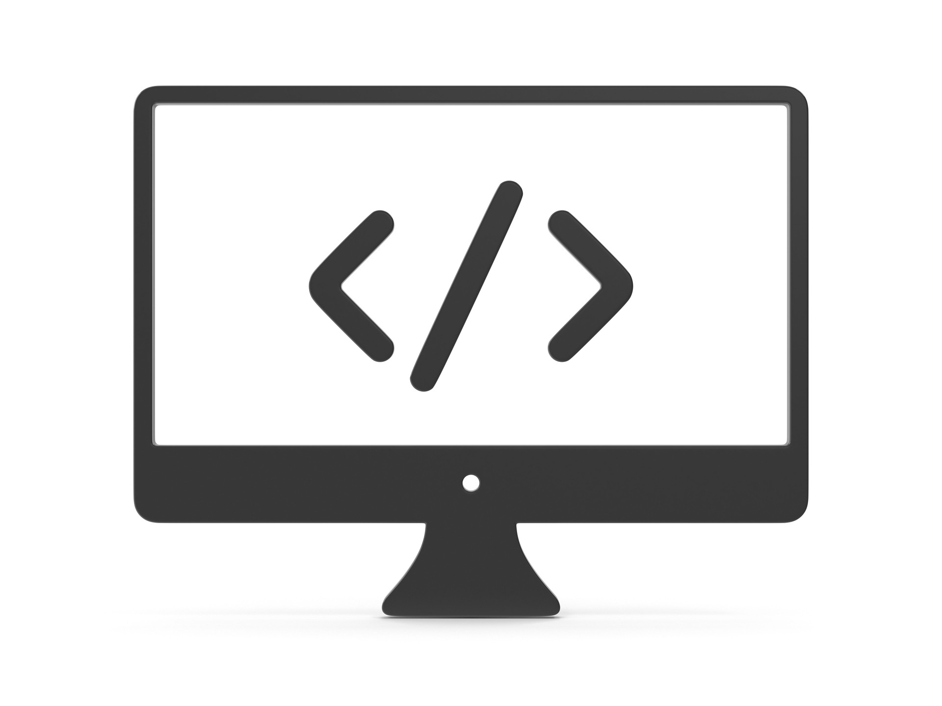 Code on Monitor Programming and Development Icon